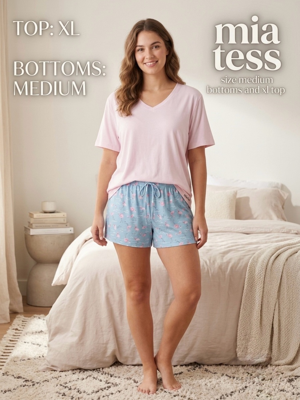 Mia&Tess Pajama Set V neck NWOT lounge sleepwear